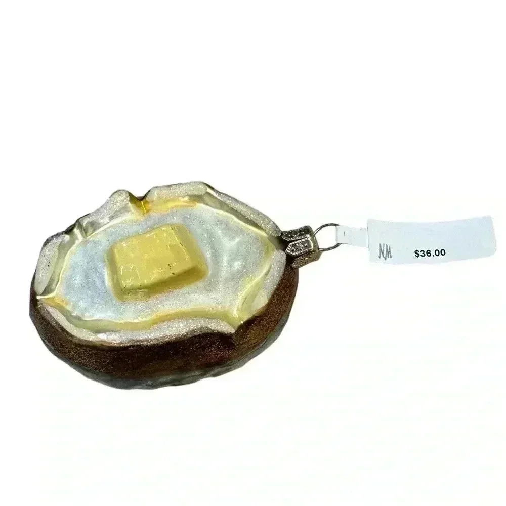 Neiman Marcus Bake Potato Glass Blown Ornament